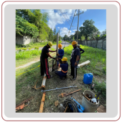 submersible pump flow check at water well